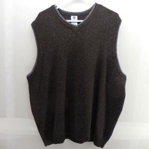 Vintage Columbia Sweater Vest Mens XL Gray 100% Shetland Wool Classic Outdoors